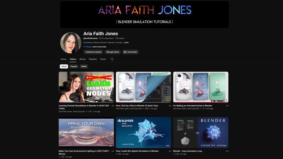 Aria Faith Jones - Blender Tutorials