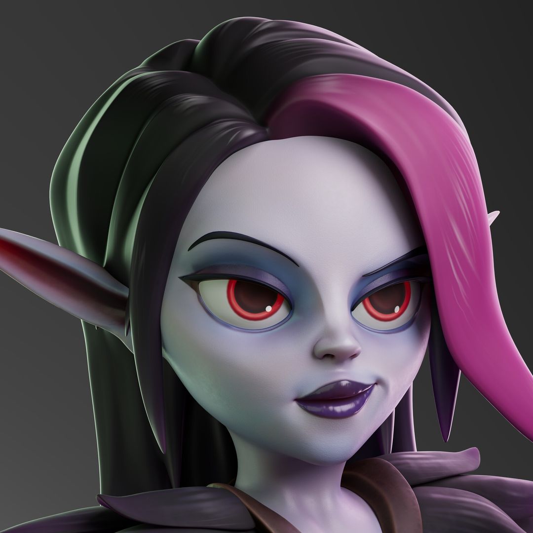 Nixie "The Dusk Rose" – Stylized 3D Character Design