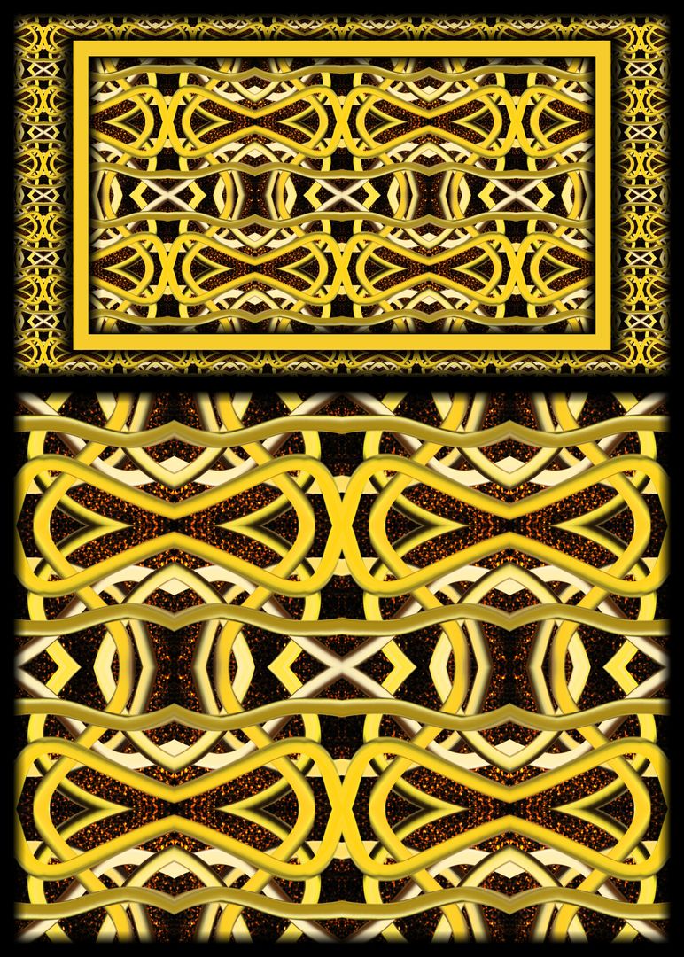3D Yellow Abstract Background - Seamless Pattern