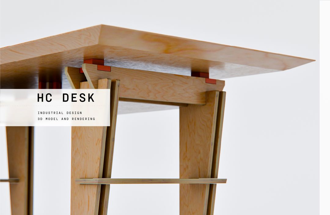 HC Desk - Design, 3D Model, Rendering.