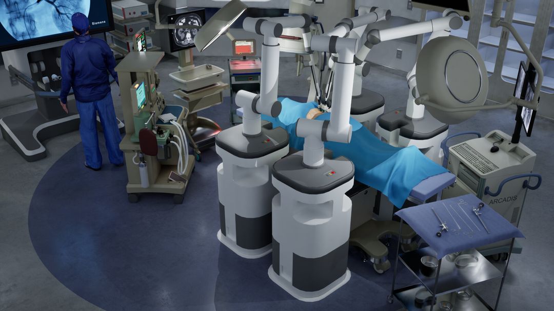 UE5 Surgical Robot Simulator Level Art