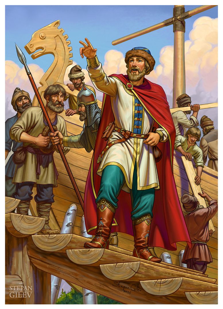 "The Prince at the Construction Site." / " Князь на стройке".