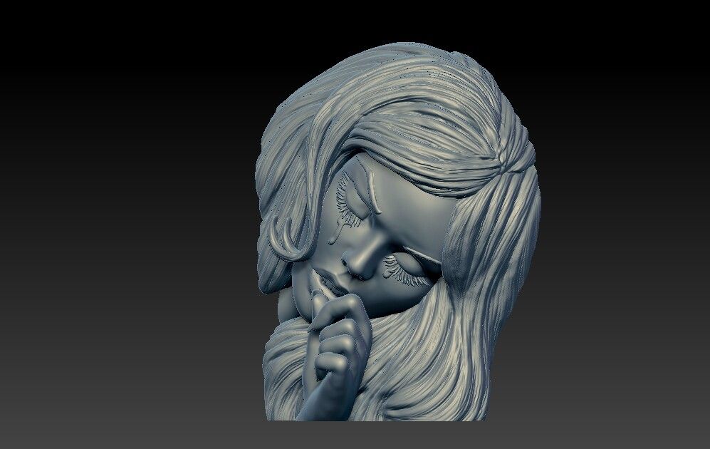 3D Character Crying Girl Print Model