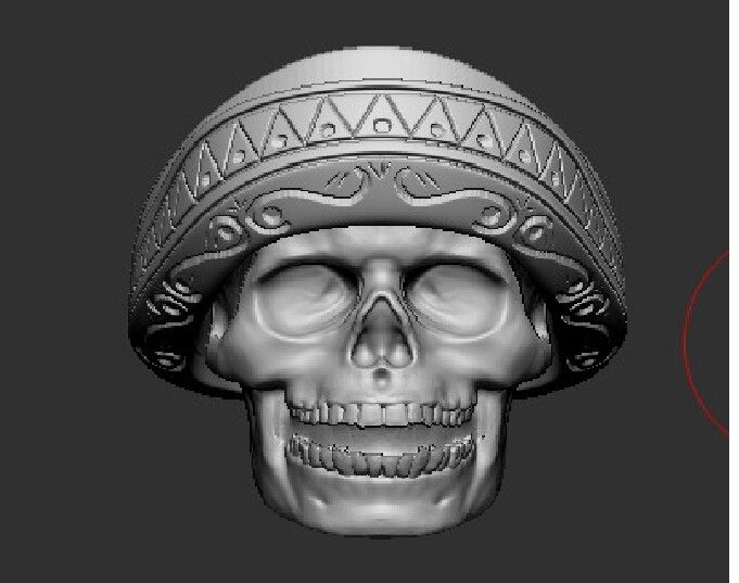 3D Cowboy Skull Ring