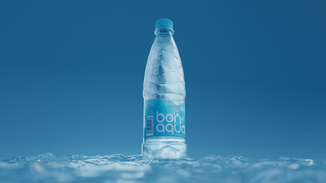 BonAqua water bottle (eu/rus) Render Ready (Blender) 3d model
