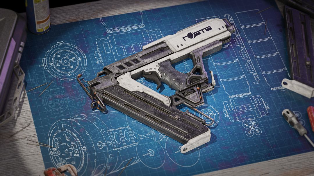 Sci-fi Nail Gun-Game Ready 3d model (Fiverr)