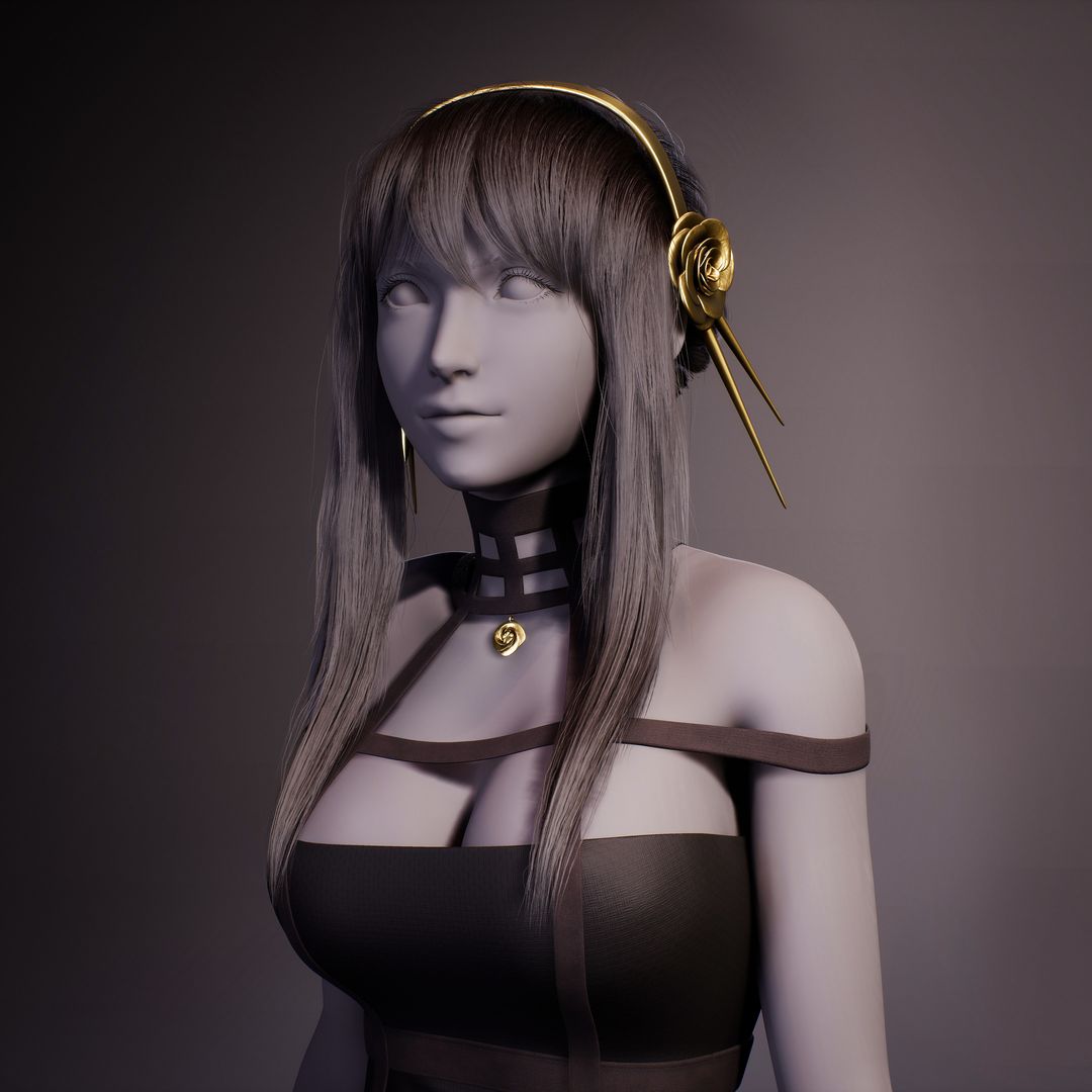 SPY×FAMILY Yor Forger Outfit. Game ready 3d model