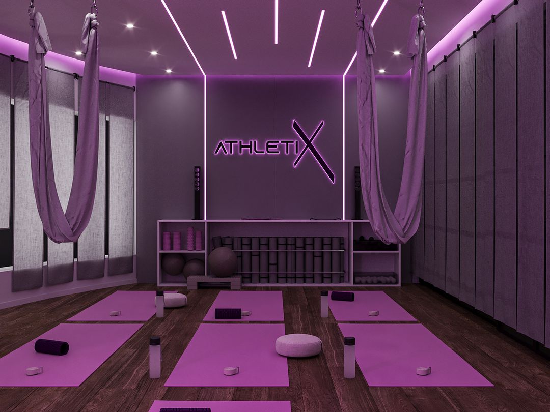 3D Yoga Studio Visualization | Modern Wellness Interior Design