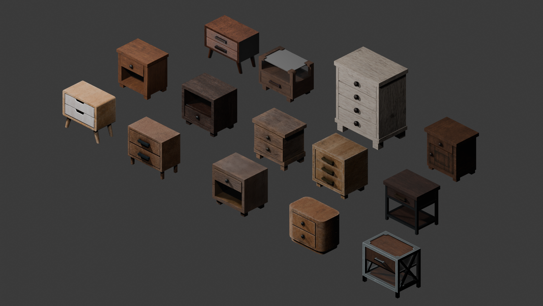 Game Ready Wooden Nightstand Collection