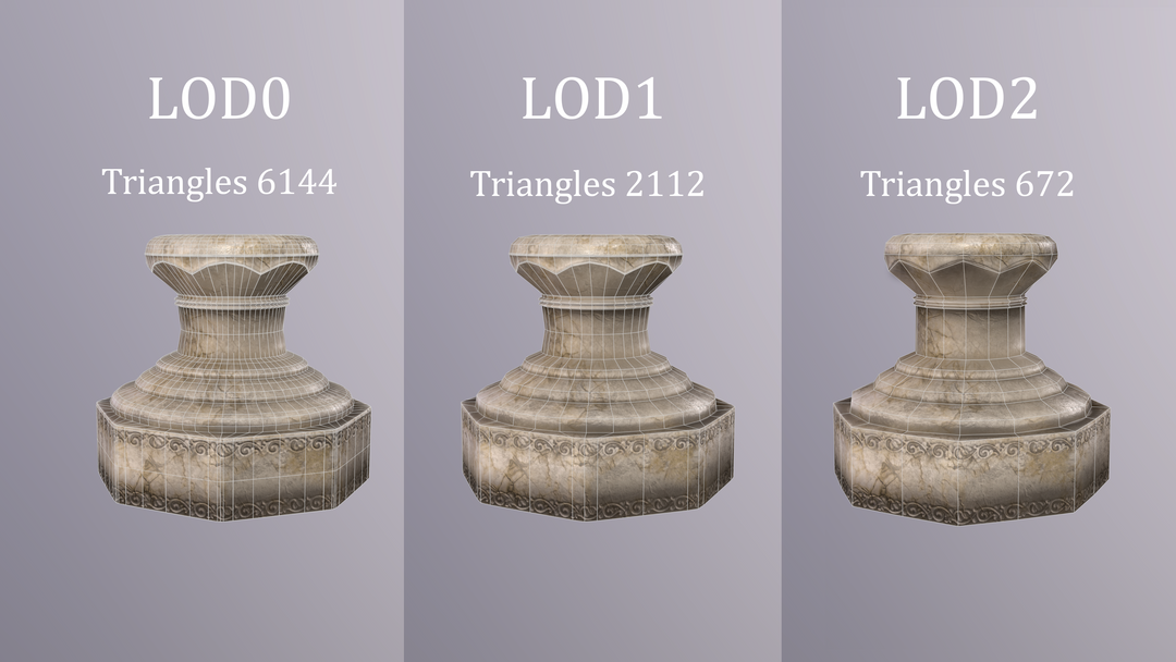Game-Ready Asset with Manual LODs