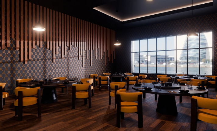 Modern Restaurant Interior Visualization