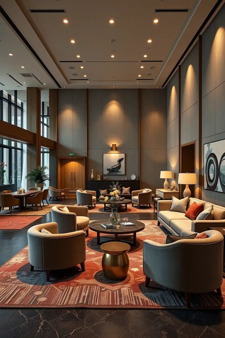 Luxury Hotel Lobby 3D Visualization