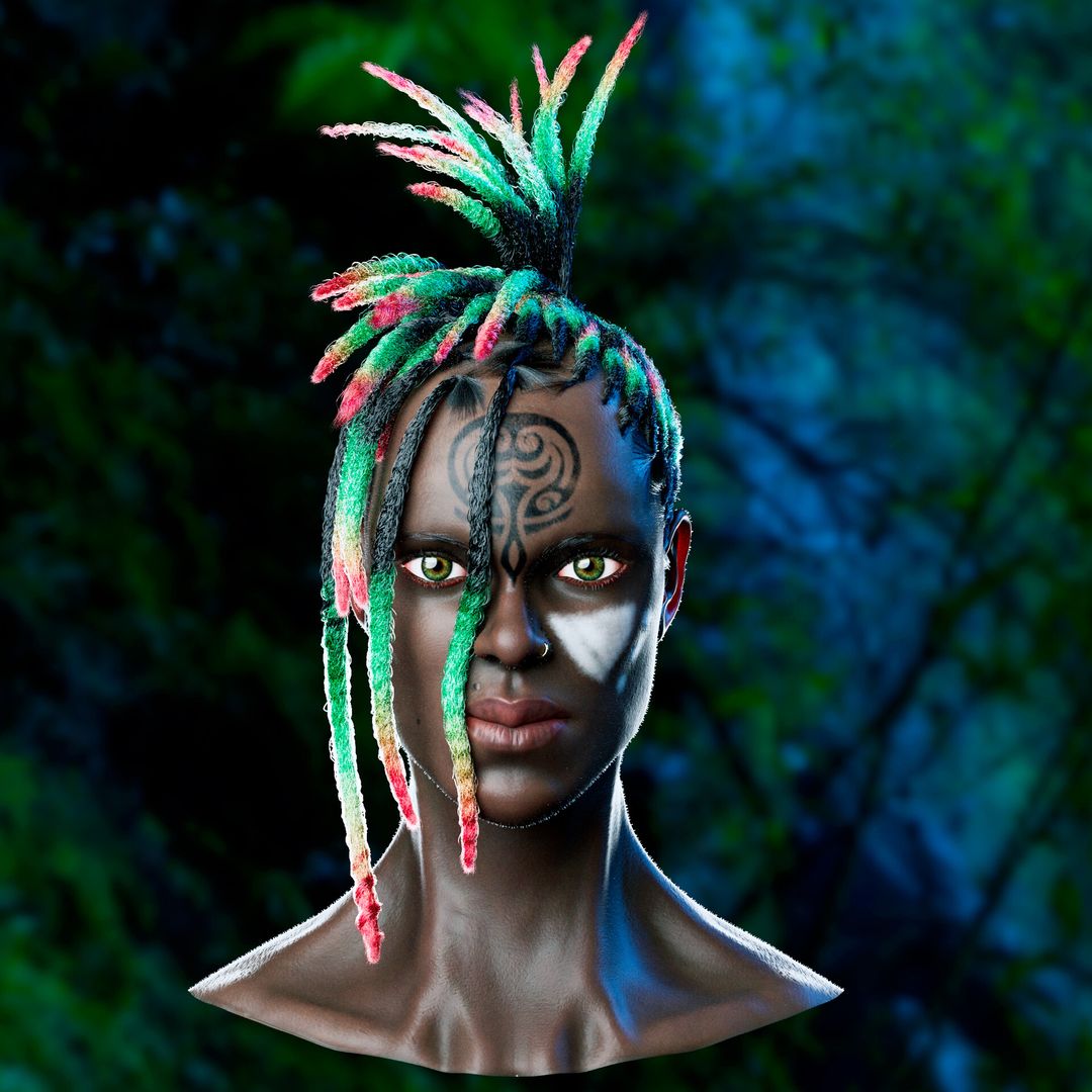 African Woman Bust