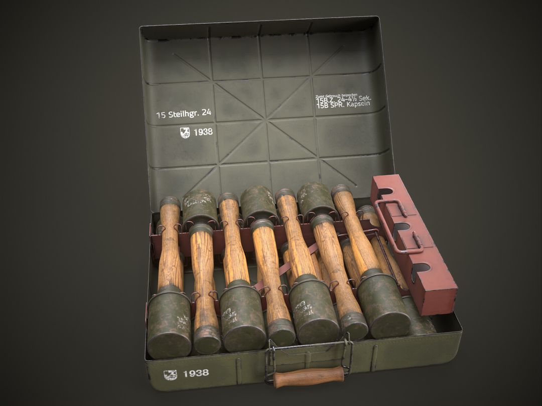 Model 24 Stielhandgranate Stick Grenade with Case REDUX