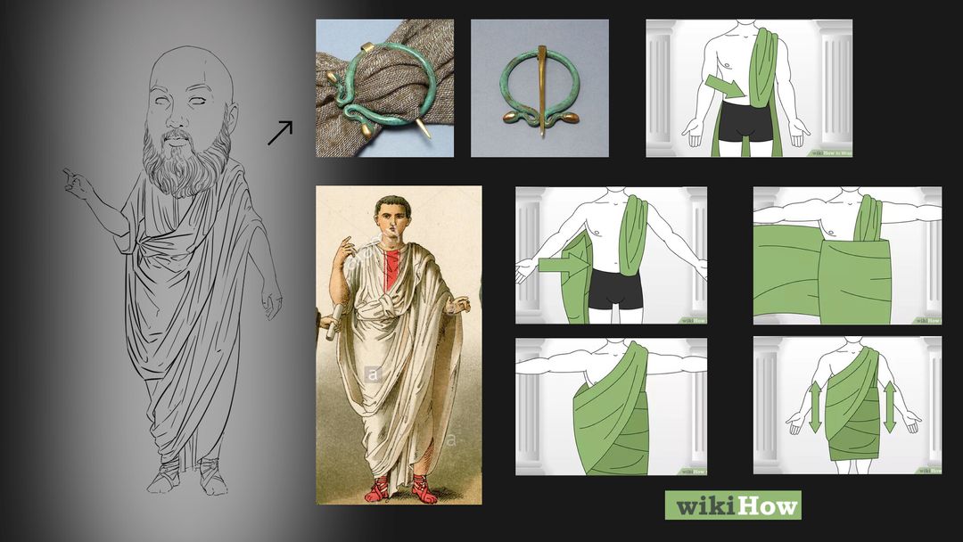 Creation of the Greek character in cartoon style