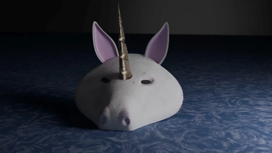“Plastic” unicorn mask