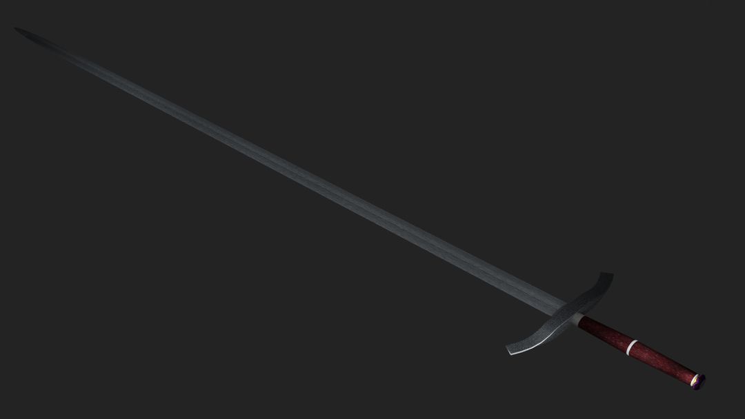 3D long sword model