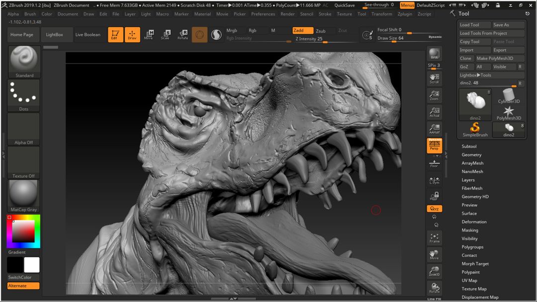 T-Rex 3D Model for Film