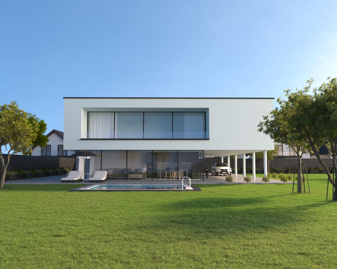 Villa Exterior – 3D Architectural Rendering
