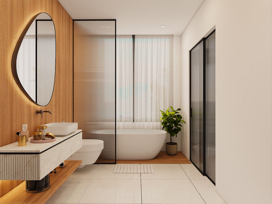 Modern Luxury Bathroom Interior Visualization