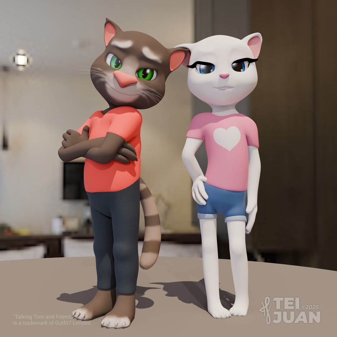 Talking Tom and Angela (© Outfit7)