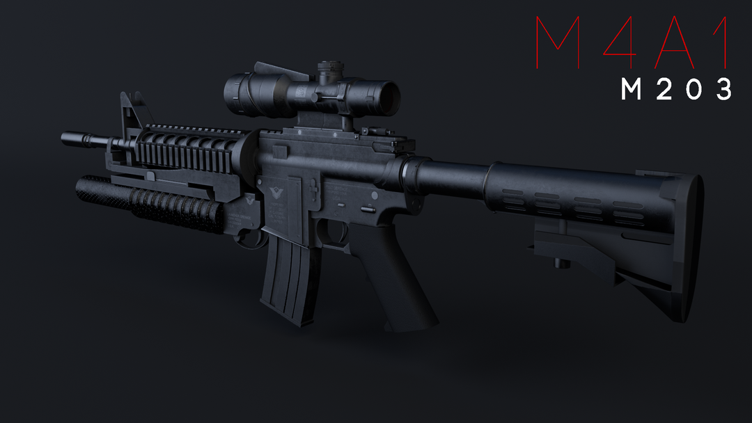 M4A1 — Game-Ready Hard-Surface Asset