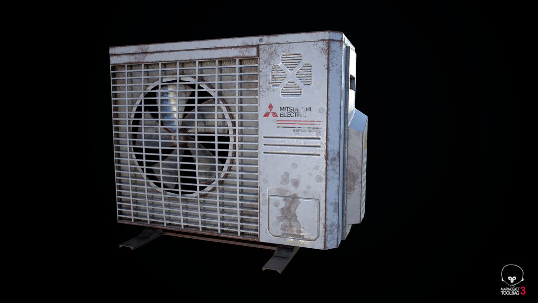 AC Condenser Unit — Hard-Surface & Weathering