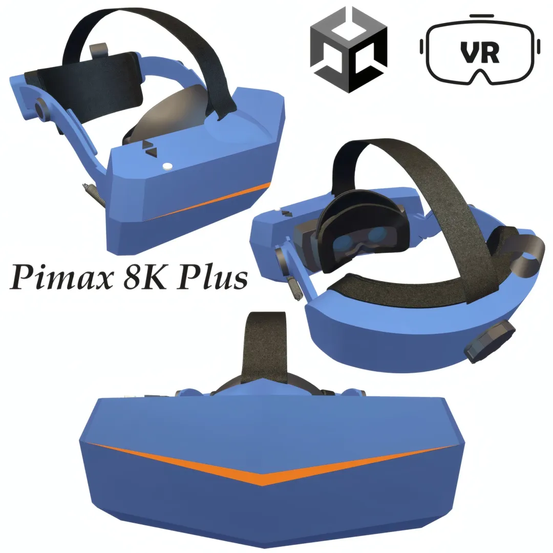 High-Quality VR Headset 3D Models Pack | Pimax 8K+, 5K+, 5K Super & 8KX | Unity Compatible