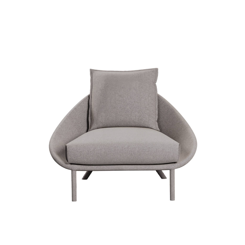 Upholstered Lounge Chair — Product CGI
