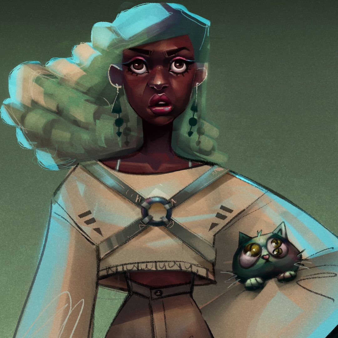 giant sleeves and mutant cat