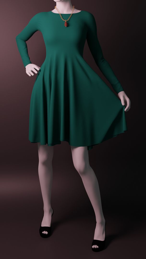 Formal long sleeve mini dress