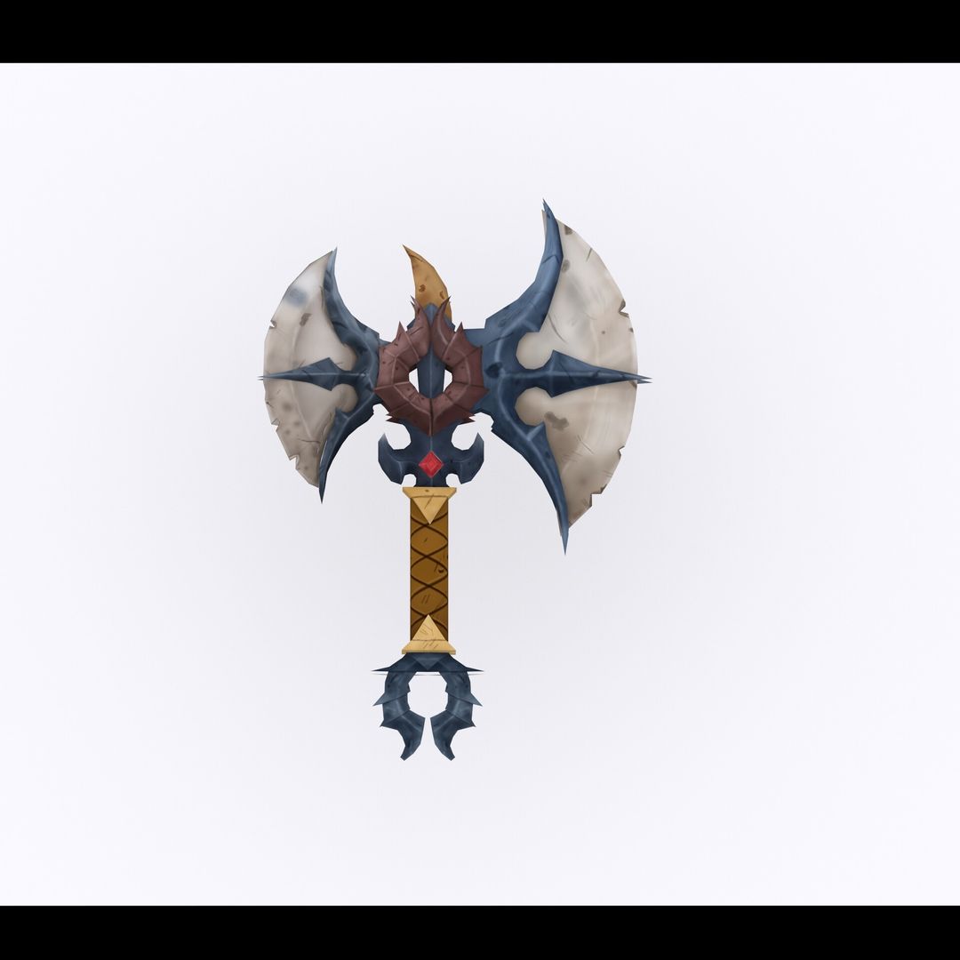 Hand Painted low poly stylized sword