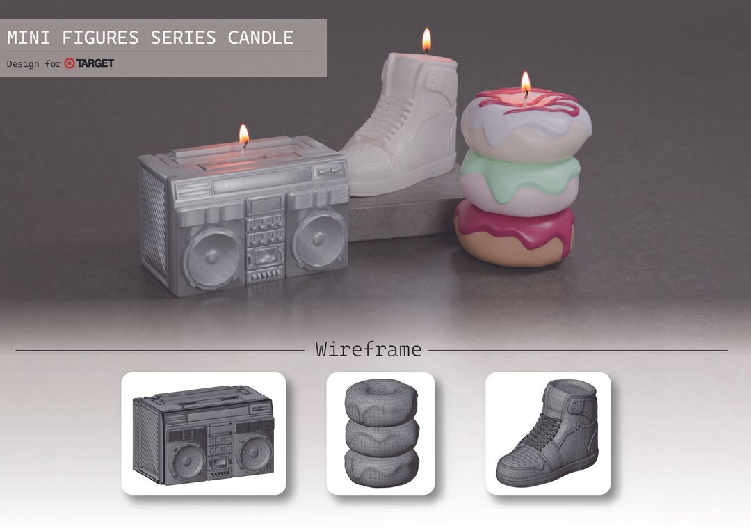 Mini figural collection candle