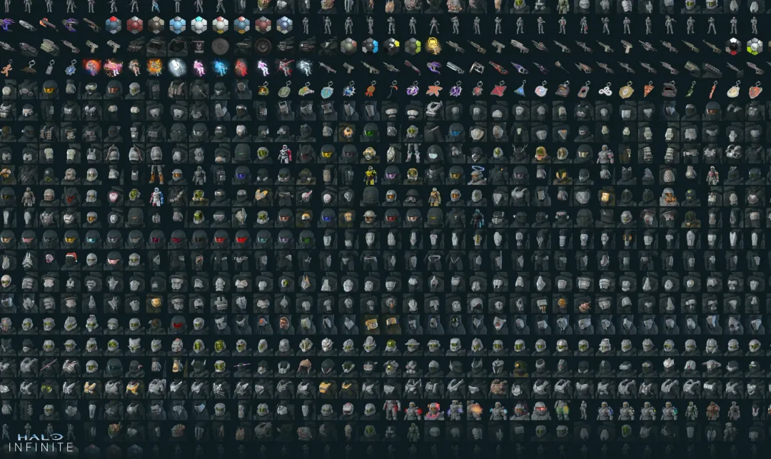 Multiplayer Customization Item Thumbnails (Halo Infinite)