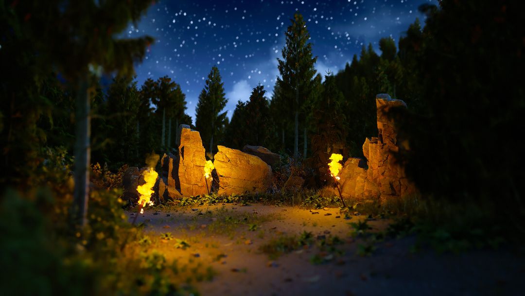 Unreal realistic Environment at Night