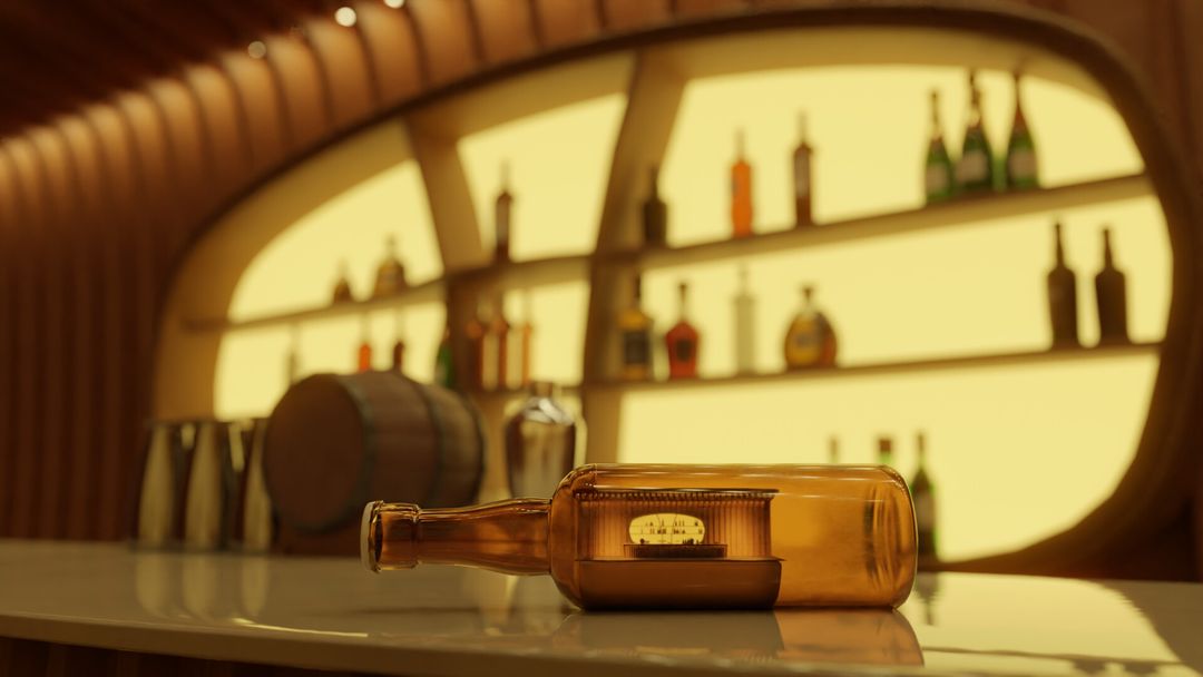 Weekly Blender Challenge: In a bottle / Dans une bouteille