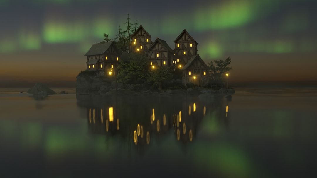Environment 3D: Aurora village