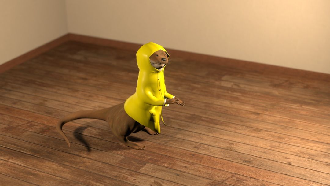 Character for videogame: Otter/ la loutre