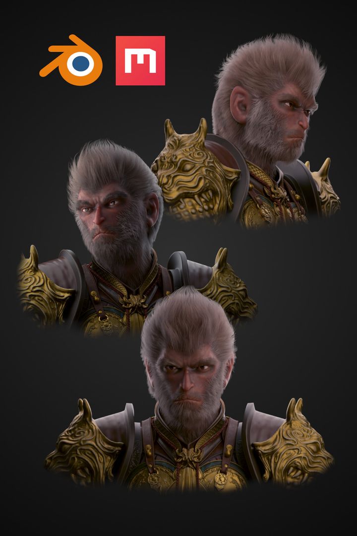 FanArt Wukong 3D in Blender