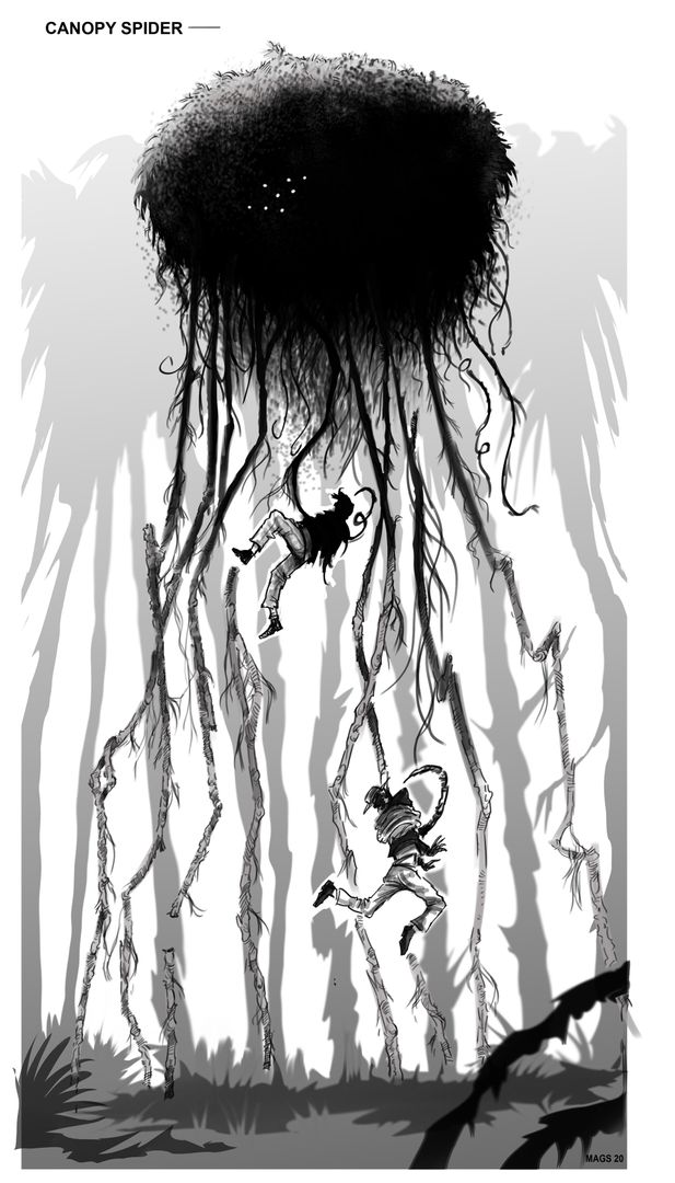 Lunar forest Canopy spider