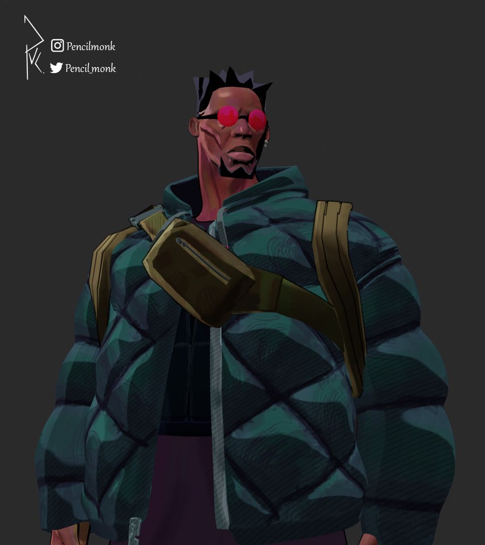 Blade 3d character based on concept