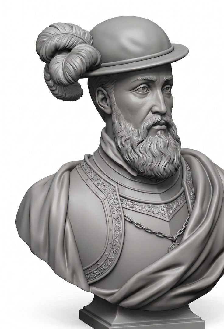 Francisco Pizarro – 3D Portrait Bust