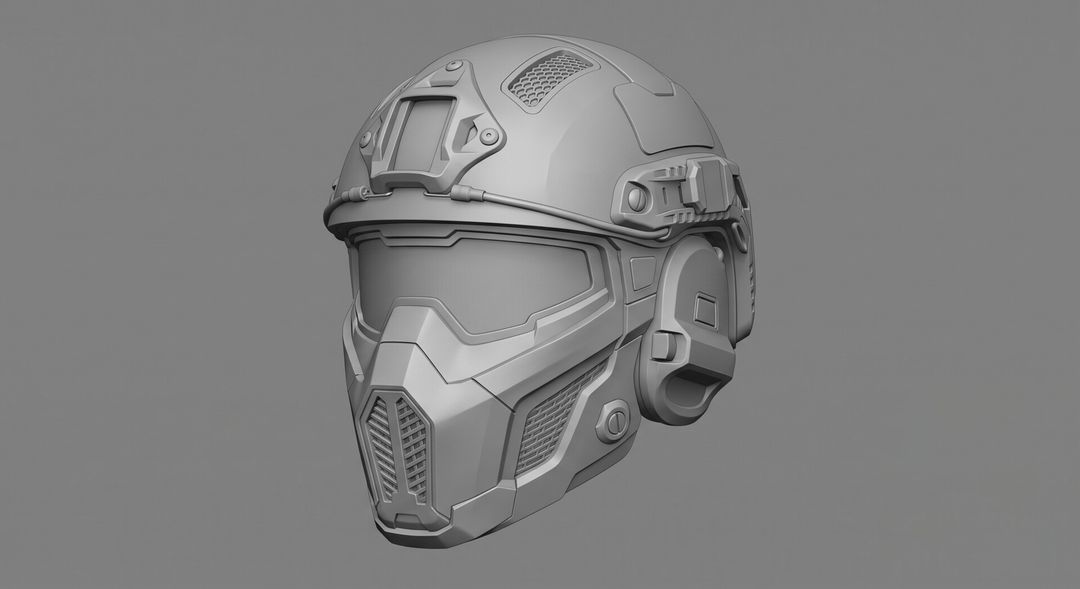 Sci-Fi Assault Helmet | Made with(AI)