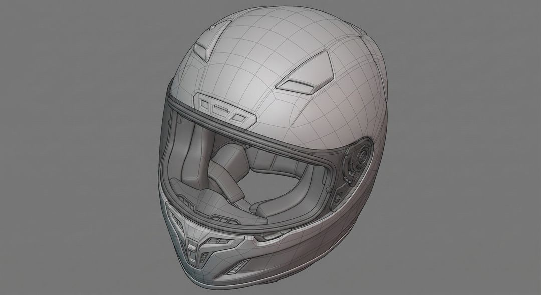 Sci-Fi Rider Helmet Made with(AI)