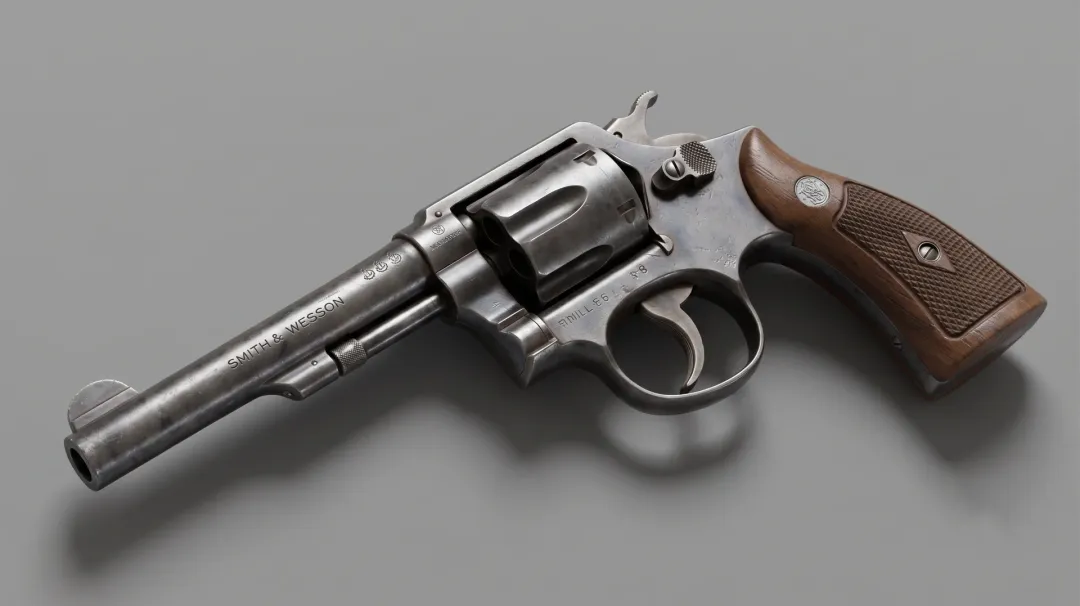 Smith & Wesson Model 10-21 Revolver | 3D Weapon Asset