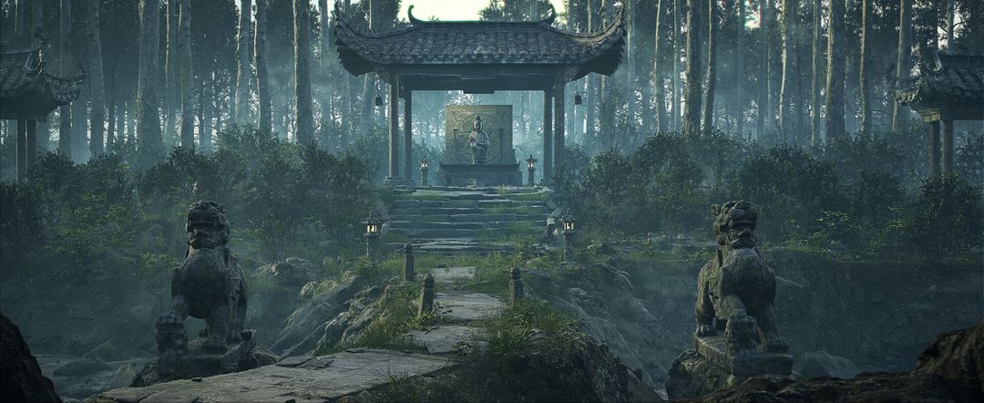 Guanyin in the Forest | Unreal Cinematic Environment