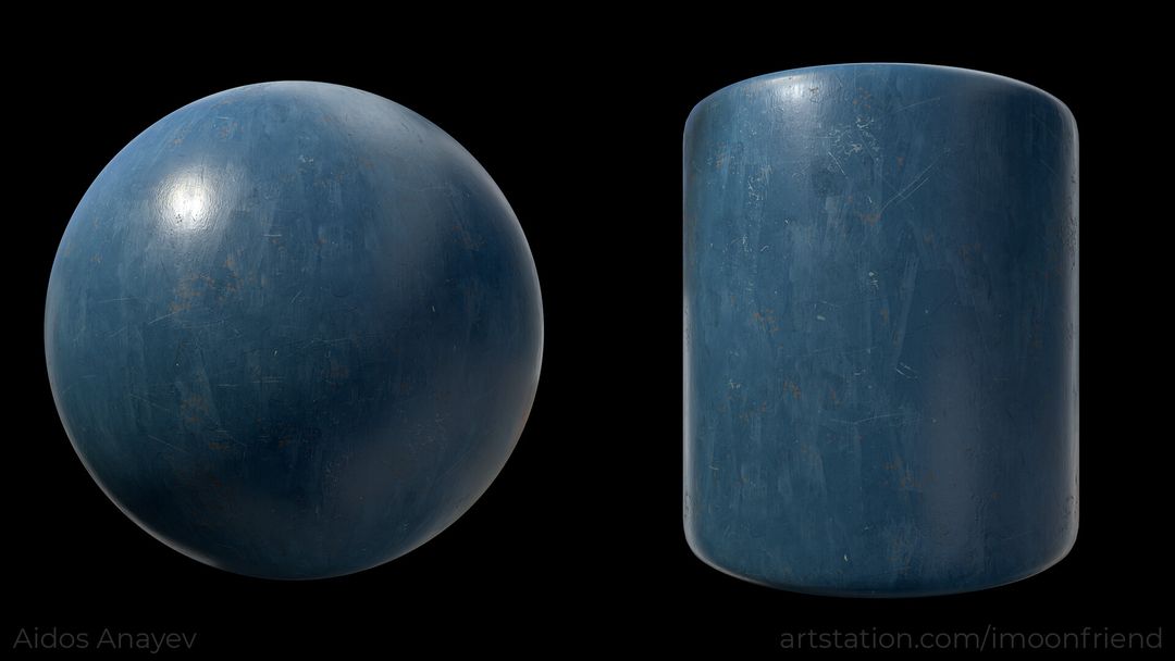Painted metal PBR texture pack | Substance 3D Designer