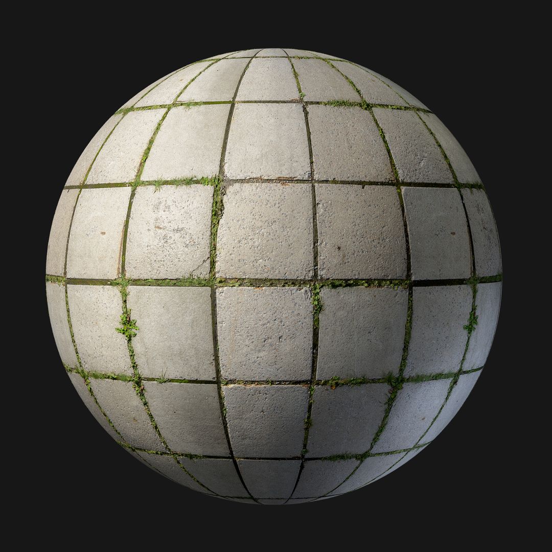Concrete plates floor - Photogrammetry based PBR material