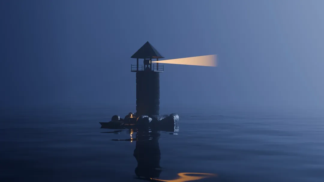 Lighthouse At Sea