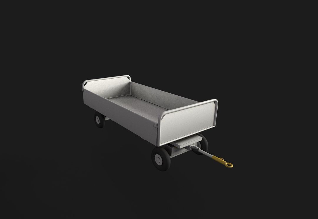 Airport Baggage Cart: Rig-Ready Ground Support Vehicle